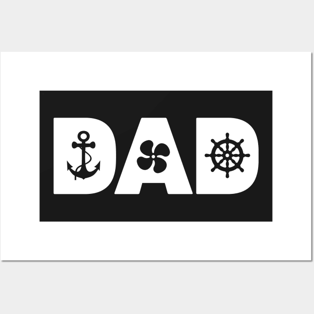 Boat Captain Dad Wall Art by MeatMan